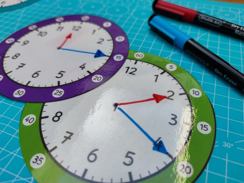 2 petites horloges à imprimer (modèle 2) – Creadoc un outil et des