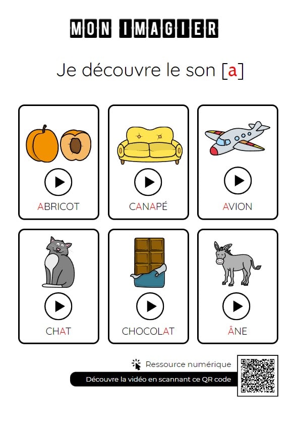 Mon imagier sonore – le son [a] – Creadoc For School – Un outil et des  ressources pour les enseignants et les élèves du primaire